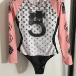 Chanel No.5 Long-Sleeve Monogram Swimsuit Bodysuit