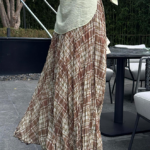 Max Mara Terra Plaid Whisper Maxi Skirt