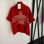 DIOR – Étoile Rouge Cashmere Knit Poncho Top