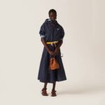 MIU MIU – Nautica Volume Tech Midi Skirt