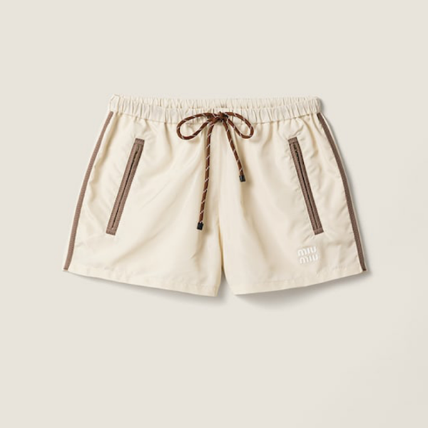 Miu Miu Épure Nylon Shorts – Crème Atelier Edition