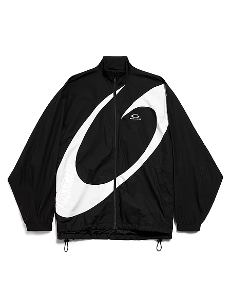 Balenciaga “Velocity Curve” Graphic Windbreaker – Black & White