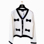 Chanel ‘Belle Noeud’ Contrast Bow Button Cardigan