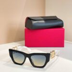 Valentino V-Square Sculpted Sunglasses