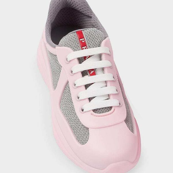 Prada – Rosa Stratus Velocity Knit Sneaker