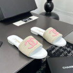 CC Satin Mule featuring Beige & Pink Satin Mule