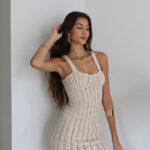 “Coastal Muse” Hand-Crocheted Bustier Mini Dress