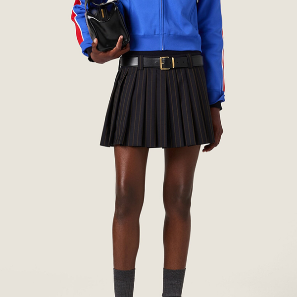 Miu Miu “École Élitaire” Pleated Mini Skirt