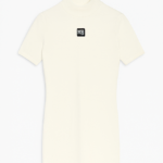 Alexander Wang Sculpted Mock Neck Logo Mini Dress