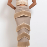 'Meesa' Fringe Maxi Skirt