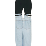“Duality Drape” Hybrid Denim Sculpt Pants
