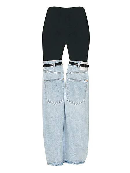 “Duality Drape” Hybrid Denim Sculpt Pants