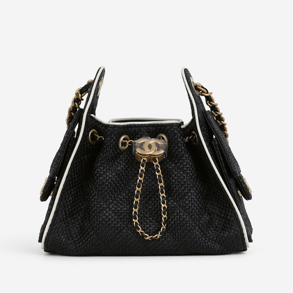Chanel 25 Raffia Mini Handbag – Noir Riviera Édition