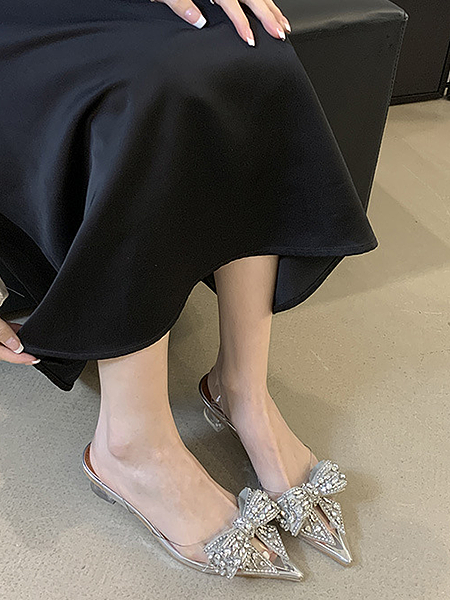 'Drami' Rhinestone Bow Heels