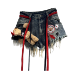 Teddy Playhouse Distressed Denim Shorts