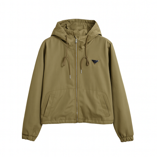 Prada Re-Nylon Hooded Zip Jacket