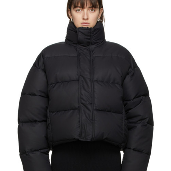 Balenciaga Cropped Oversized Down Puffer Jacket