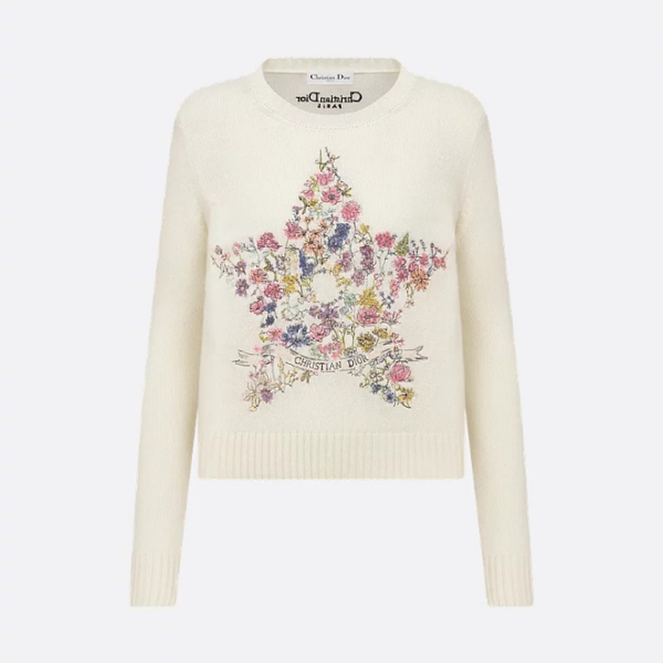 Christian Dior Floral Star Wool Sweater