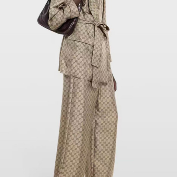 Gucci Monogram Silk Pajama Set