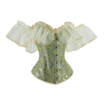 Baroque Ruffle Off-Shoulder Brocade Corset