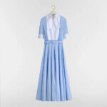 Dior — “Bleu Discipline” Structured Midi Dress