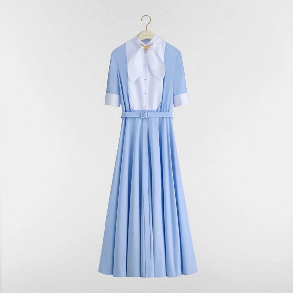 Dior — “Bleu Discipline” Structured Midi Dress
