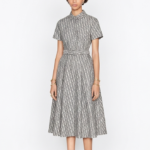Dior — “Monogram Discipline” Pleated Midi Dress