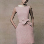 Curiel — “Hepburn Reverence” Flocked Jacquard Mini Dress