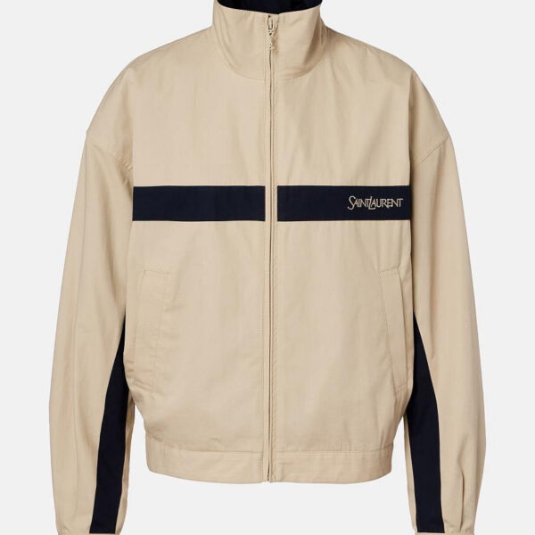 Saint Laurent Riviera Stripe Windbreaker Jacket