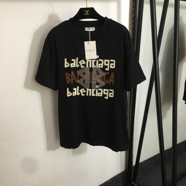 BB rhinestone Beaded Over-size T-shirt