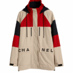 Chanel Color-Block Logo Parka – Beige/Red/Black (S–L)