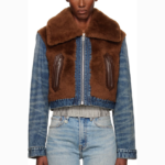 Maison Écorce Shearling-Spliced Denim Jacket
