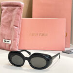 Miu Miu Oval Acetate Sunglasses