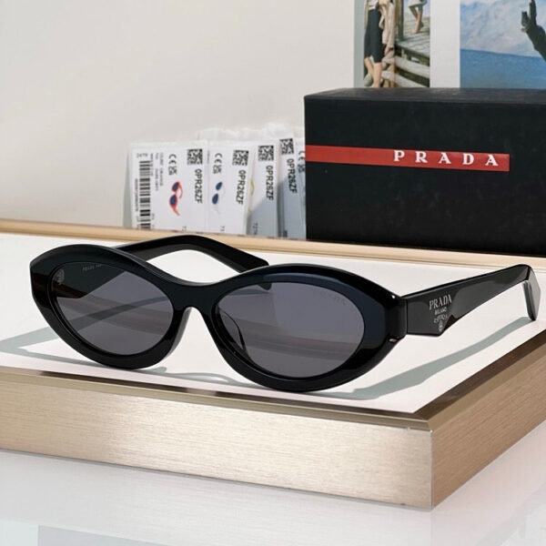 PRADA Oval Acetate Statement Sunglasses