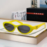 PRADA Oval Acetate Statement Sunglasses