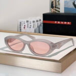 PRADA Oval Acetate Statement Sunglasses