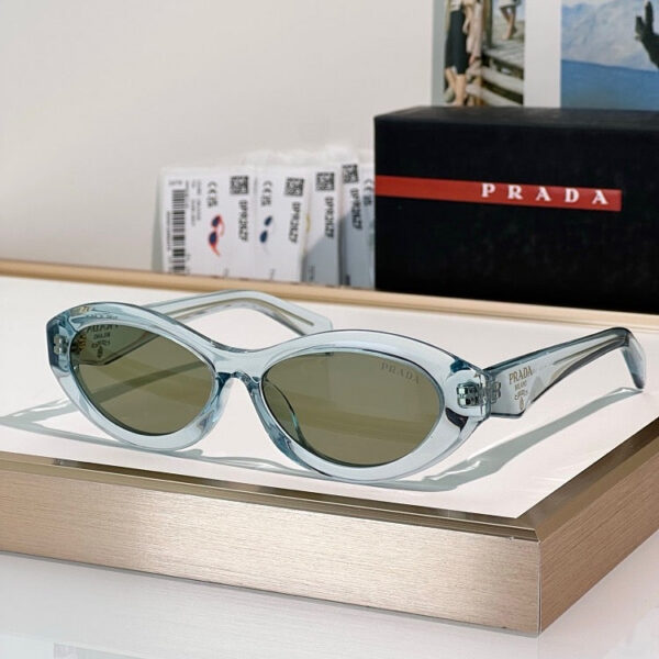 PRADA Oval Acetate Statement Sunglasses