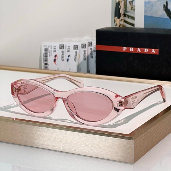 PRADA Oval Acetate Statement Sunglasses