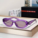 PRADA Oval Acetate Statement Sunglasses