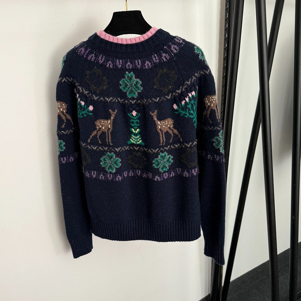 IMG_7723.jpg Chanel “Forêt Enchantée” Intarsia Knit Sweater with Woodland Motif - Image 1