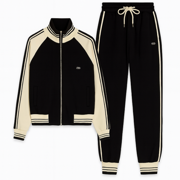 Celine Contrast Trim Luxe Tracksuit Set