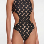 Marine Serre Eclipse Cut-Out Monogram Swimsuit