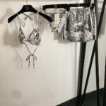 Dior Printed Bikini w Skirt Set