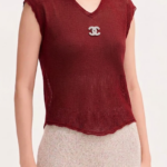 Chanel Open-Knit CC Emblem Top