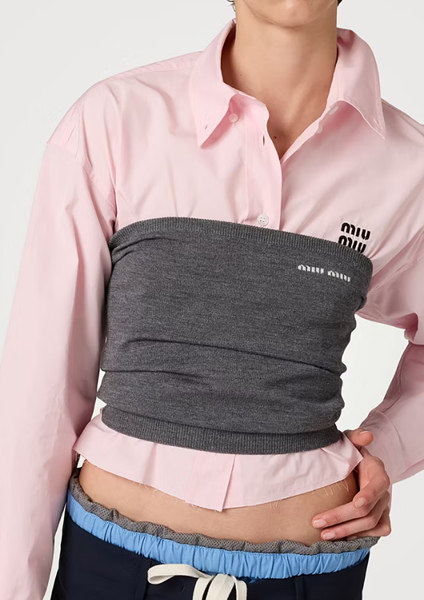 Miu Miu Knit Bandeau Layering Top