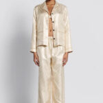 Dior Monogram Satin Pajama-Style Loungewear Set