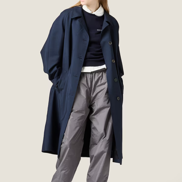 Miu Miu Grey Technical Nylon Jogger Pants