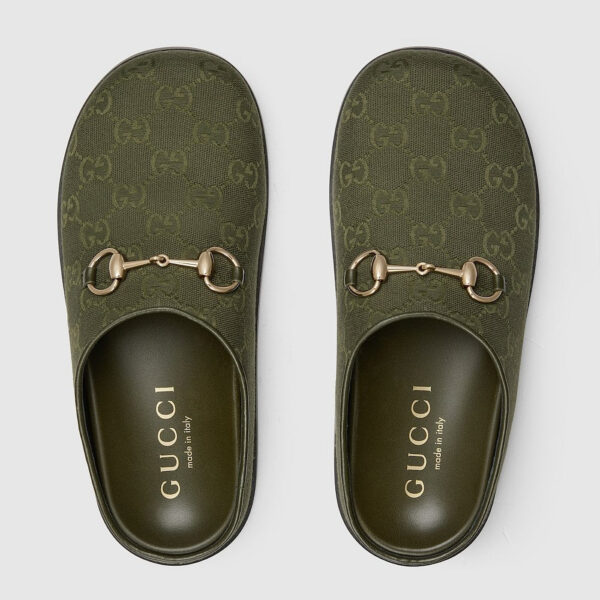 Gucci Horsebit Monogram Slippers