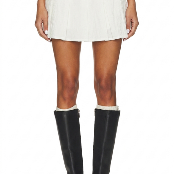 Chanel Court Élégance Pleated Mini Skirt