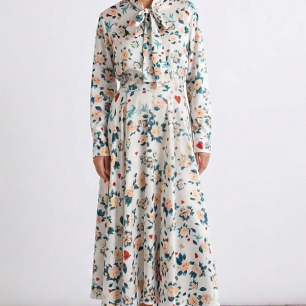 Dior Jardin de Cœur Silk Midi Dress